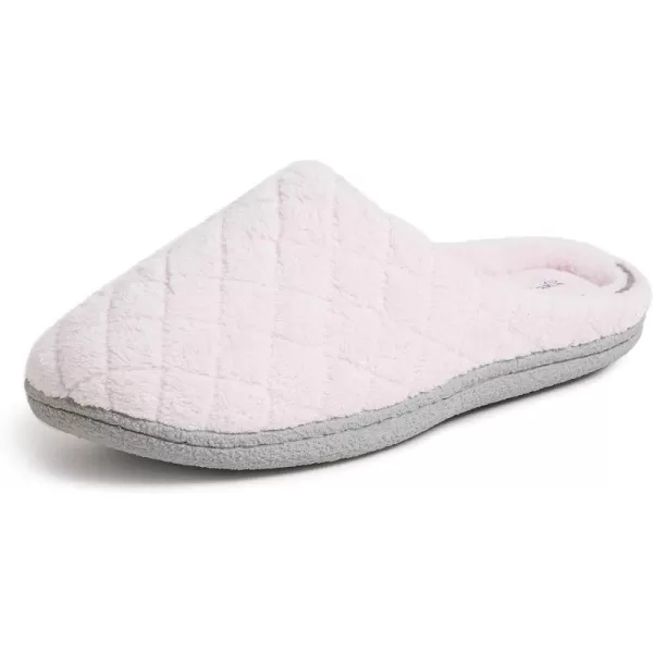 Dearfoams Women's Leslie Washable Memory Foam Terry Clog with Wide Widths Slippers