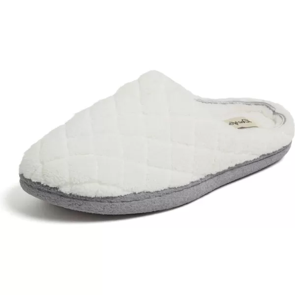 Dearfoams Women's Leslie Washable Memory Foam Terry Clog with Wide Widths Slippers