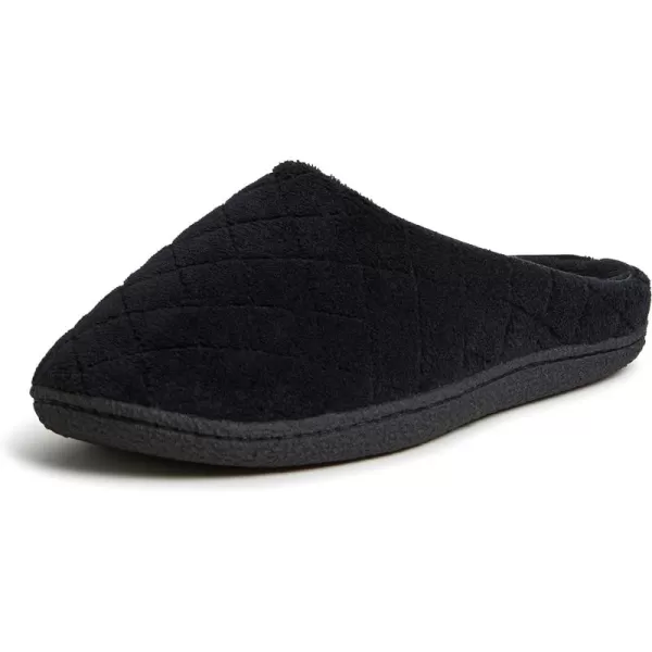 Dearfoams Women's Leslie Washable Memory Foam Terry Clog with Wide Widths Slippers