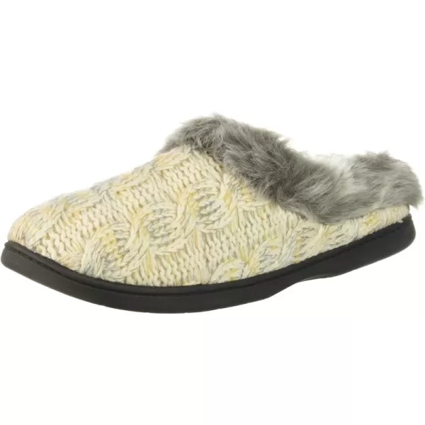Dearfoams Women's Space-dye Cable Knit Clog Slipper