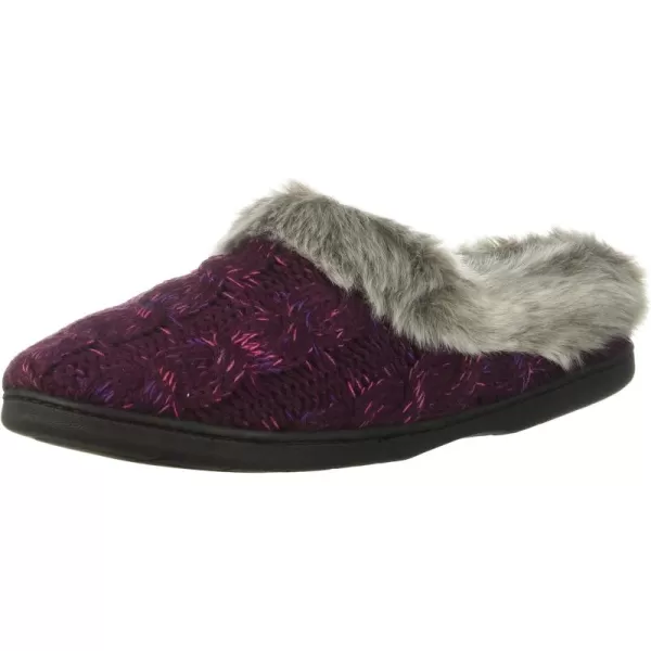 Dearfoams Women's Space-dye Cable Knit Clog Slipper