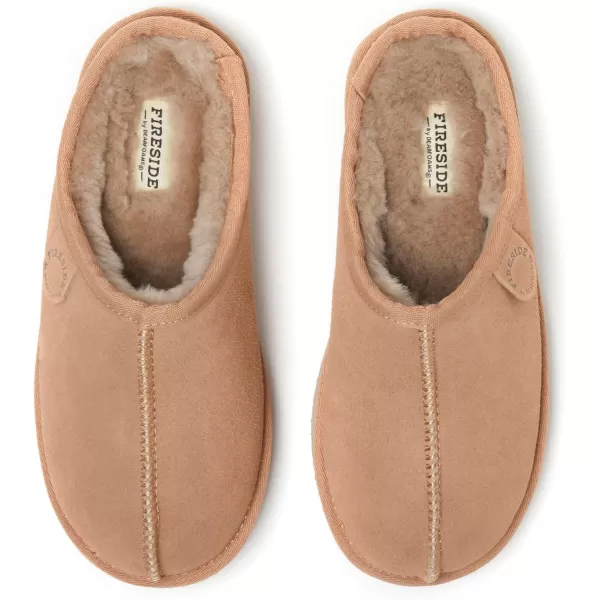 Fireside by Dearfoams Women's Greta Shearling Indoor/Outdoor Clog Slipper