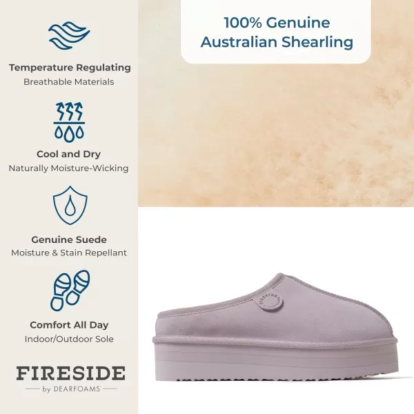 Fireside by Dearfoams Women's Greta Shearling Indoor/Outdoor Clog Slipper
