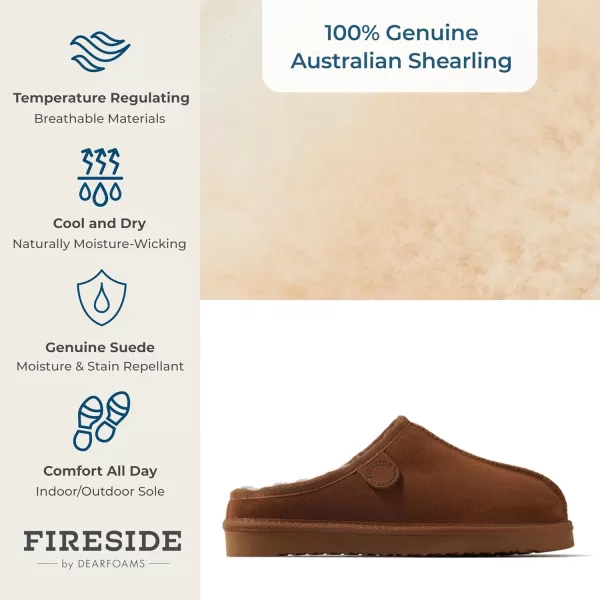Fireside by Dearfoams Women's Greta Shearling Indoor/Outdoor Clog Slipper
