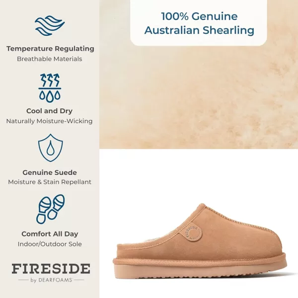 Fireside by Dearfoams Women's Greta Shearling Indoor/Outdoor Clog Slipper