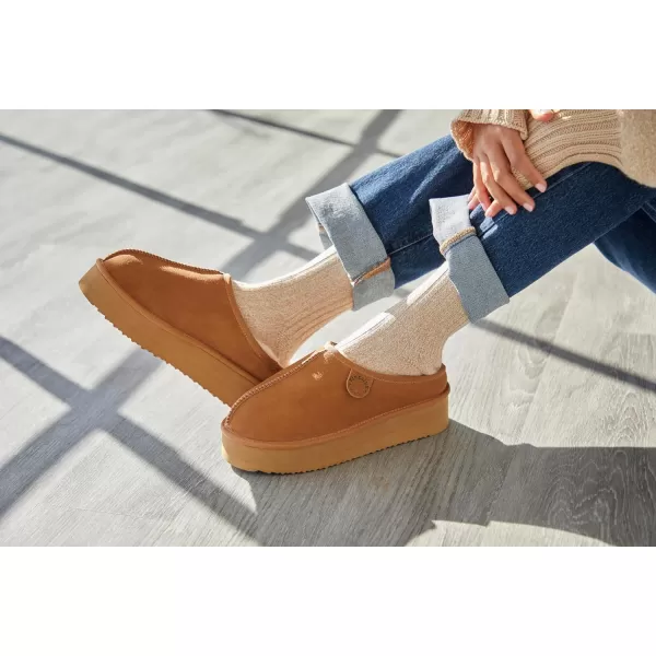 Fireside by Dearfoams Women's Greta Shearling Indoor/Outdoor Clog Slipper