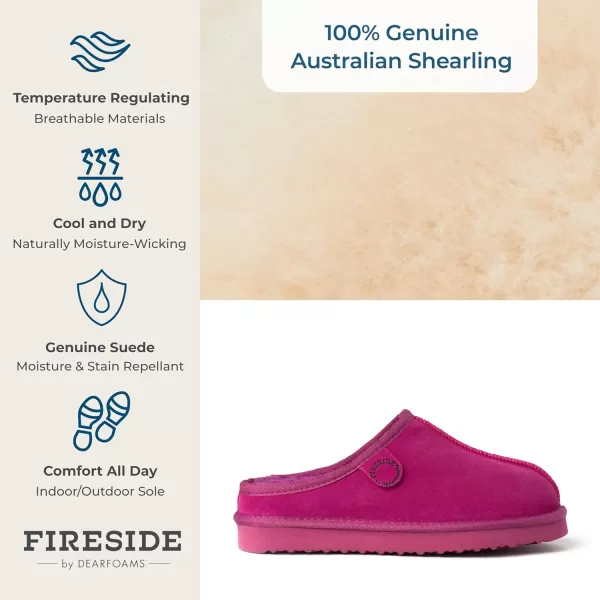 Fireside by Dearfoams Women's Greta Shearling Indoor/Outdoor Clog Slipper