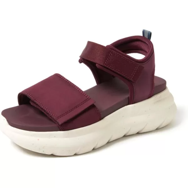 Dearfoams Women's Lightweight Comfortable Adjustable Platform Sandal