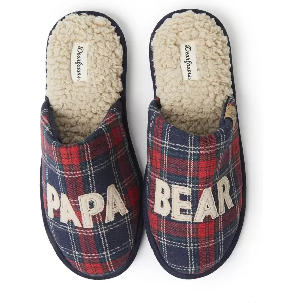 Dearfoams Men's Gifts for Dad Funny Fathers Day Papa Bear Slipper