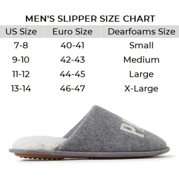 Dearfoams Men's Gifts for Dad Funny Fathers Day Papa Bear Slipper