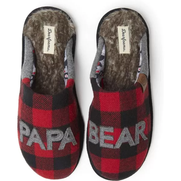 Dearfoams Men's Gifts for Dad Funny Fathers Day Papa Bear Slipper