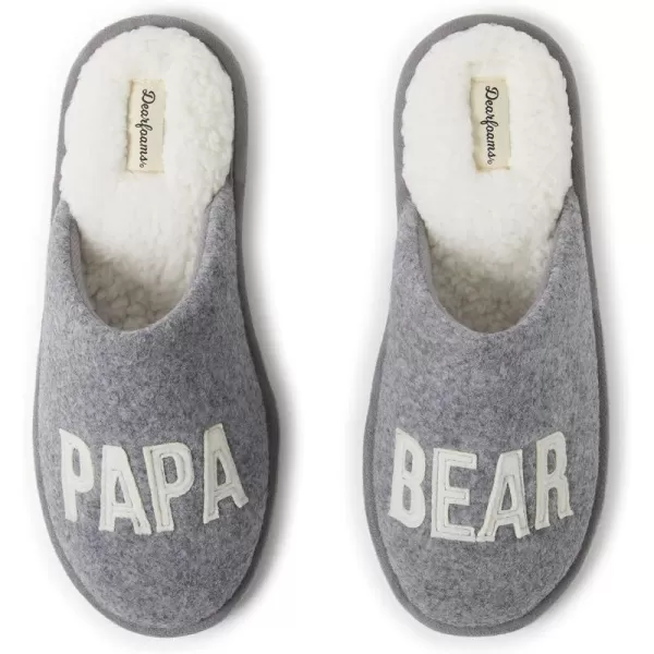 Dearfoams Men's Gifts for Dad Funny Fathers Day Papa Bear Slipper