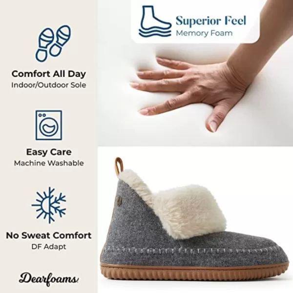 Dearfoams Women's Alpine Moritz Outdoor Arch Support House Shoe Bootie Slipper