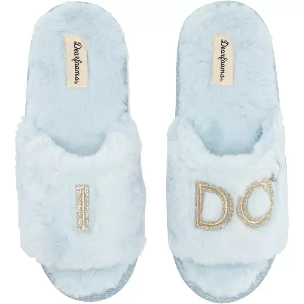 Dearfoams Women's Bride and Bridesmaid Gifts I Do Crew Slippers for Wedding and Bachelorette Party