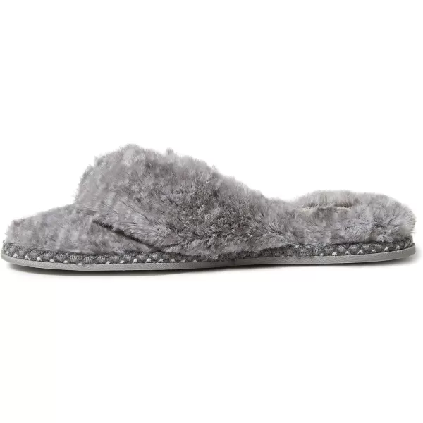 Dearfoams Women's Marie Furry Thong Slipper