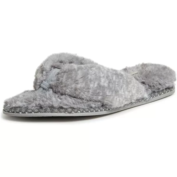 Dearfoams Women's Marie Furry Thong Slipper