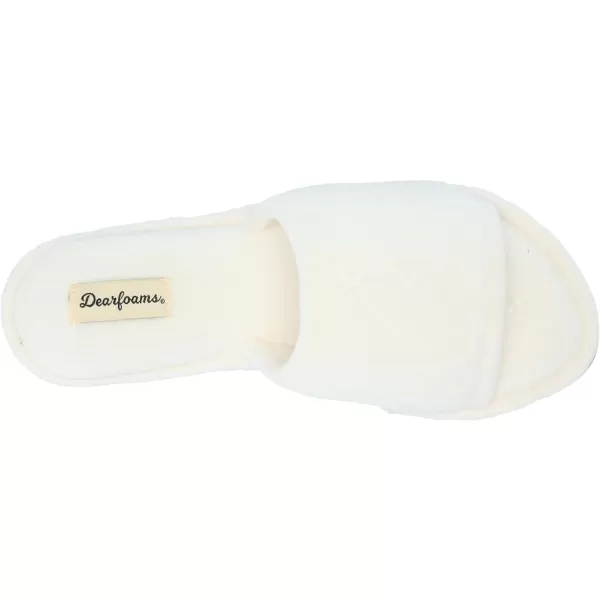 Dearfoams Women's Beatrice Terry Side Gore Slide Slipper