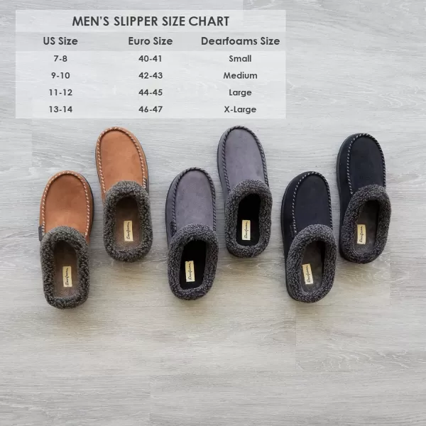 Dearfoams Men’s Brendan Indoor/Outdoor Breathable Memory Foam Clog House Shoe with Wide Widths Slipper