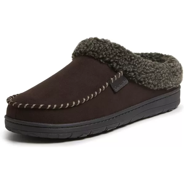 Dearfoams Men’s Brendan Indoor/Outdoor Breathable Memory Foam Clog House Shoe with Wide Widths Slipper