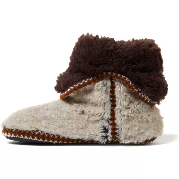 Dearfoams Women's Beth Furry Foldover Boot Slipper
