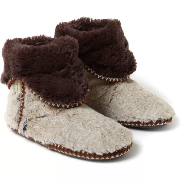 Dearfoams Women's Beth Furry Foldover Boot Slipper