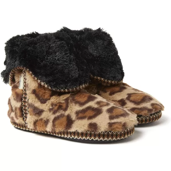 Dearfoams Women's Beth Furry Foldover Boot Slipper