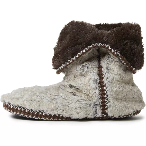 Dearfoams Women's Beth Furry Foldover Boot Slipper