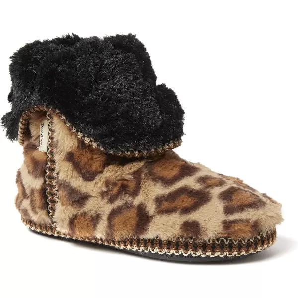 Dearfoams Women's Beth Furry Foldover Boot Slipper