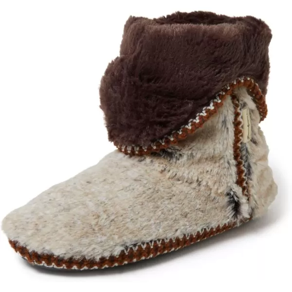 Dearfoams Women's Beth Furry Foldover Boot Slipper