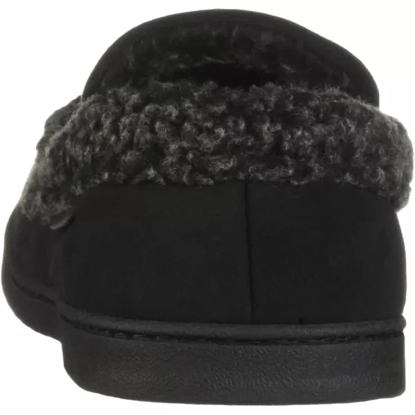 Dearfoams Men's Microsuede Moc Whipstitch Mem Foam Slipper