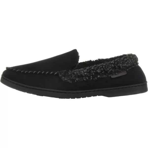 Dearfoams Men's Microsuede Moc Whipstitch Mem Foam Slipper
