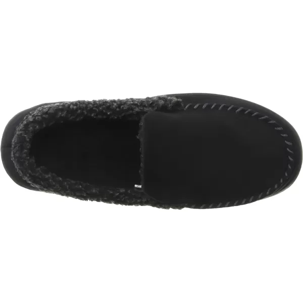 Dearfoams Men's Microsuede Moc Whipstitch Mem Foam Slipper