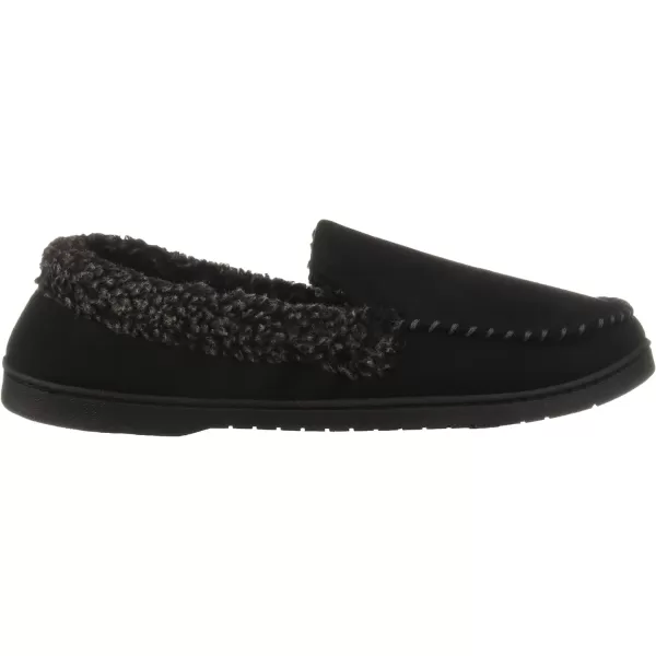 Dearfoams Men's Microsuede Moc Whipstitch Mem Foam Slipper
