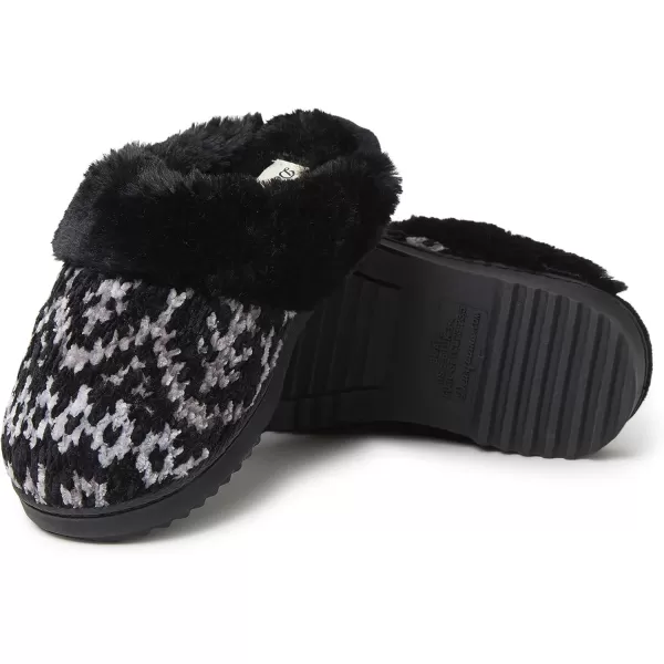 Dearfoams Women's Allison Chenille Fairisle Scuff Slipper