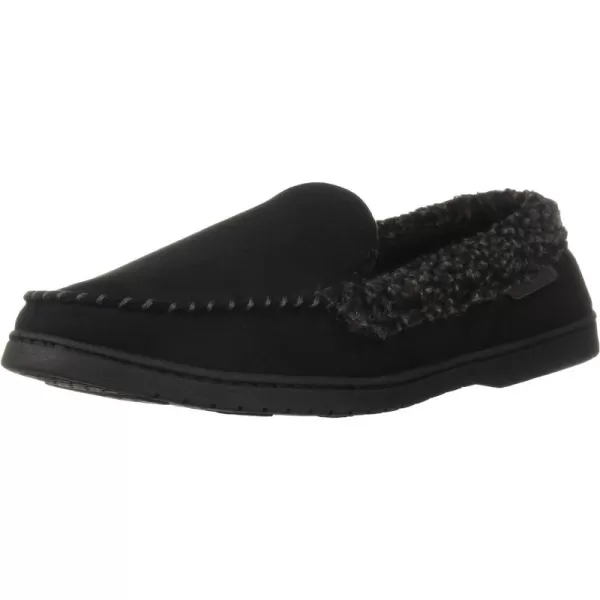 Dearfoams Men's Microsuede Moc Whipstitch Mem Foam Slipper