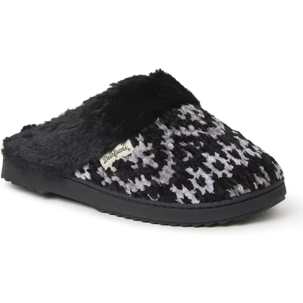 Dearfoams Women's Allison Chenille Fairisle Scuff Slipper