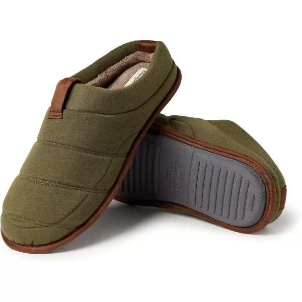 Dearfoams Men's Ashton Quilted Memory Foam Jersey Clog Slipper