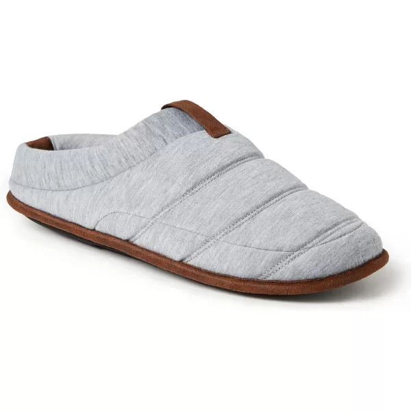 Dearfoams Men's Ashton Quilted Memory Foam Jersey Clog Slipper