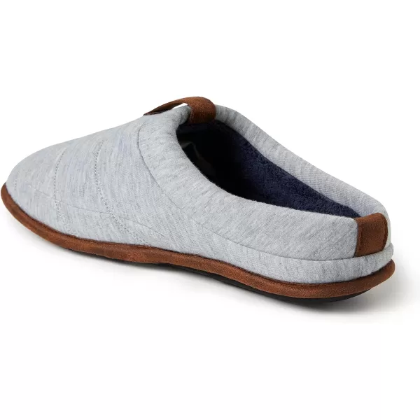 Dearfoams Men's Ashton Quilted Memory Foam Jersey Clog Slipper