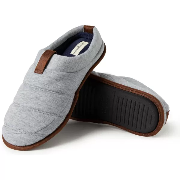 Dearfoams Men's Ashton Quilted Memory Foam Jersey Clog Slipper
