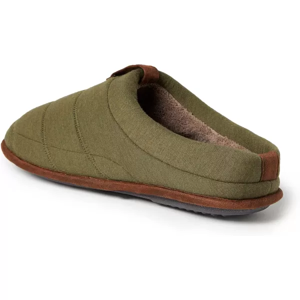 Dearfoams Men's Ashton Quilted Memory Foam Jersey Clog Slipper