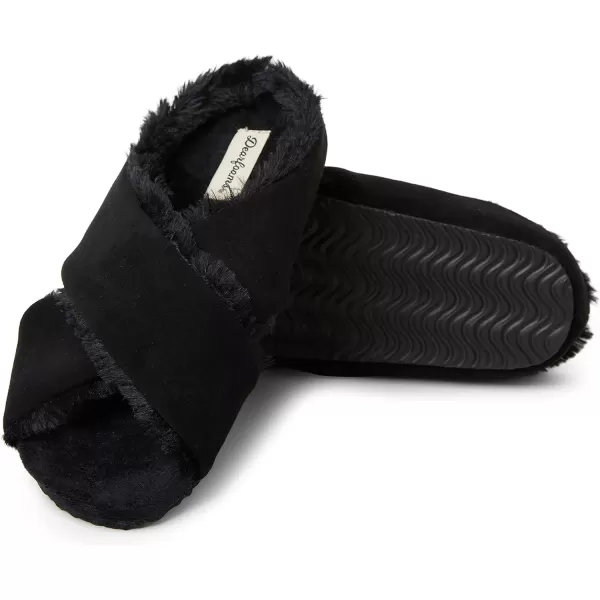 Dearfoams Women's Maeve Crossband Molded Footbed Slide Slipper