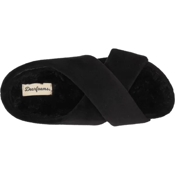 Dearfoams Women's Maeve Crossband Molded Footbed Slide Slipper