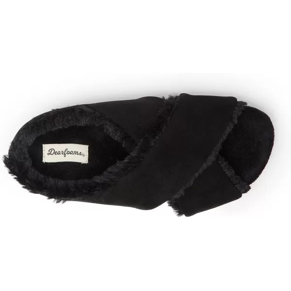 Dearfoams Women's Maeve Crossband Molded Footbed Slide Slipper