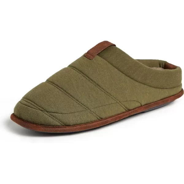 Dearfoams Men's Ashton Quilted Memory Foam Jersey Clog Slipper