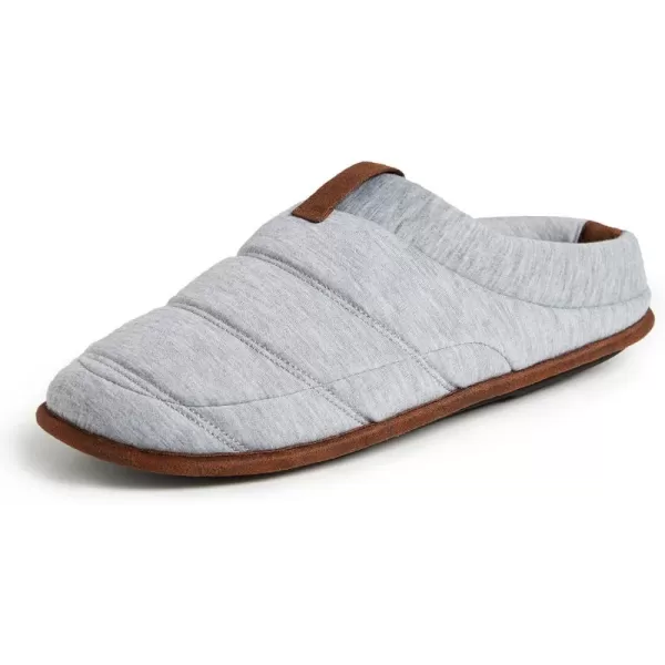 Dearfoams Men's Ashton Quilted Memory Foam Jersey Clog Slipper