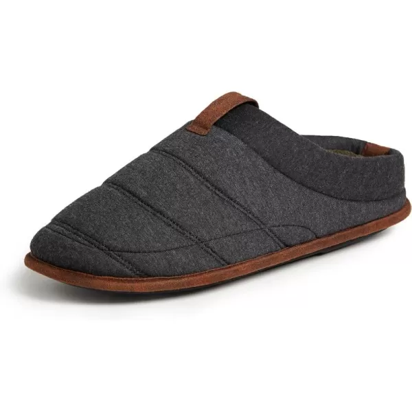 Dearfoams Men's Ashton Quilted Memory Foam Jersey Clog Slipper