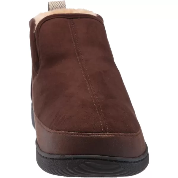 Dearfoams Men's Spencer Microsuede Indoor/Outdoor Comfort Boot with Fleece Lining Ankle