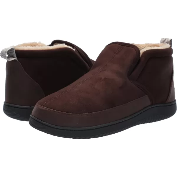 Dearfoams Men's Spencer Microsuede Indoor/Outdoor Comfort Boot with Fleece Lining Ankle