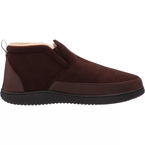 Dearfoams Men's Spencer Microsuede Indoor/Outdoor Comfort Boot with Fleece Lining Ankle